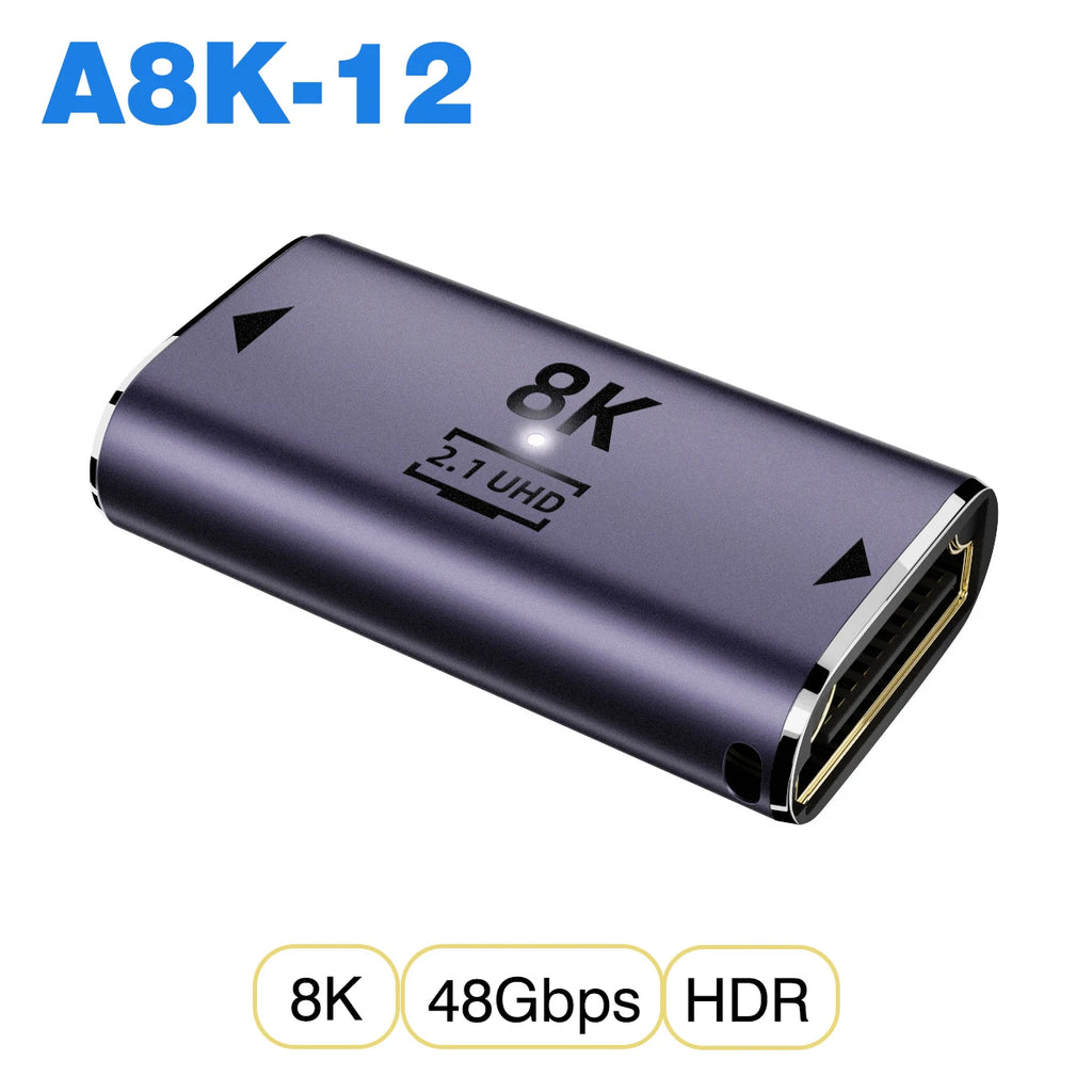 NNBILI HDMI2.1 48Gbps 8K@60Hz 4K@120Hz Ultra High-Speed Adapter Mini/Micro HDMI to HDMI Converter for PS5 X/S PC HDTV Projector