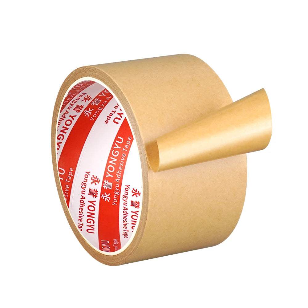 10/20/50m Heavy Duty Brown Kraft Paper Tape, Strong Adhesive Writable Masking Tape for Packing, Sealing, Bundling & Home DIY