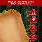 5.2/10.4L Air Fryer Large DualZone Parchment Paper Liners for Ninja AF500EU AF500EUCP Cecotec 9000, Air Fryer Baking Accessories