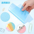 10Pcs Smooth Flexible Plastic Dividers with Label Tabs for A5 Binder Index Classification Translucent Design 6-Hole Study