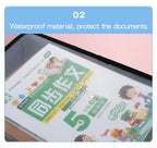 Transparent A4 Handbag Six Colors Large Capacity Waterproof Documents Students Business Portable Bag