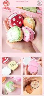 4 Pcs Mini Cute Cartoon Memo Pad Game Console Vegetable Bread Shape Sticky Note Portable Message Book Pendant Book