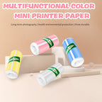 Colorful Label Sticker 57*25MM Self-adhesive Roll Paper Label Sticker Photo Inkless Printing Portable Mini Printer Thermal Paper