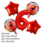 Cartoon Sesames Streets Birthday Party Supplies Kids Disposable Tableware Cup Plate Napkin Tablecloth Balloon Banner Decoration