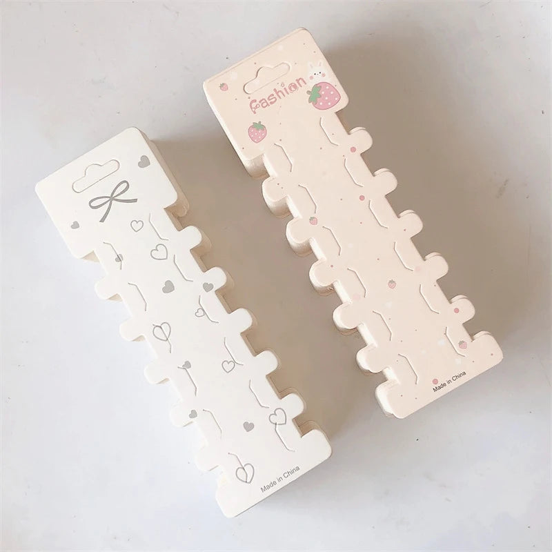 50PCS Hairpin Long Paper Card Hairband Display Card For DIY Hair Jewelry Packing Hair Clip Hairband Bracelet Retail Price Tag