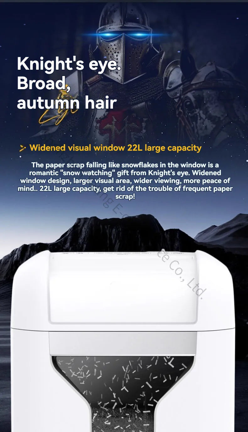 25L 4435 Office Electric Shredder for Shredding Paper Particles Book Nails Cards Confidential Specific Document Shredder Level 5