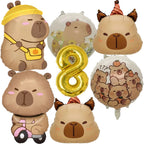 Birthday Decoration Capybara Birthday Invitation Card Cup Tablecloth Plate Napkin Poster Baby Shower Birthday Girl Party Favors