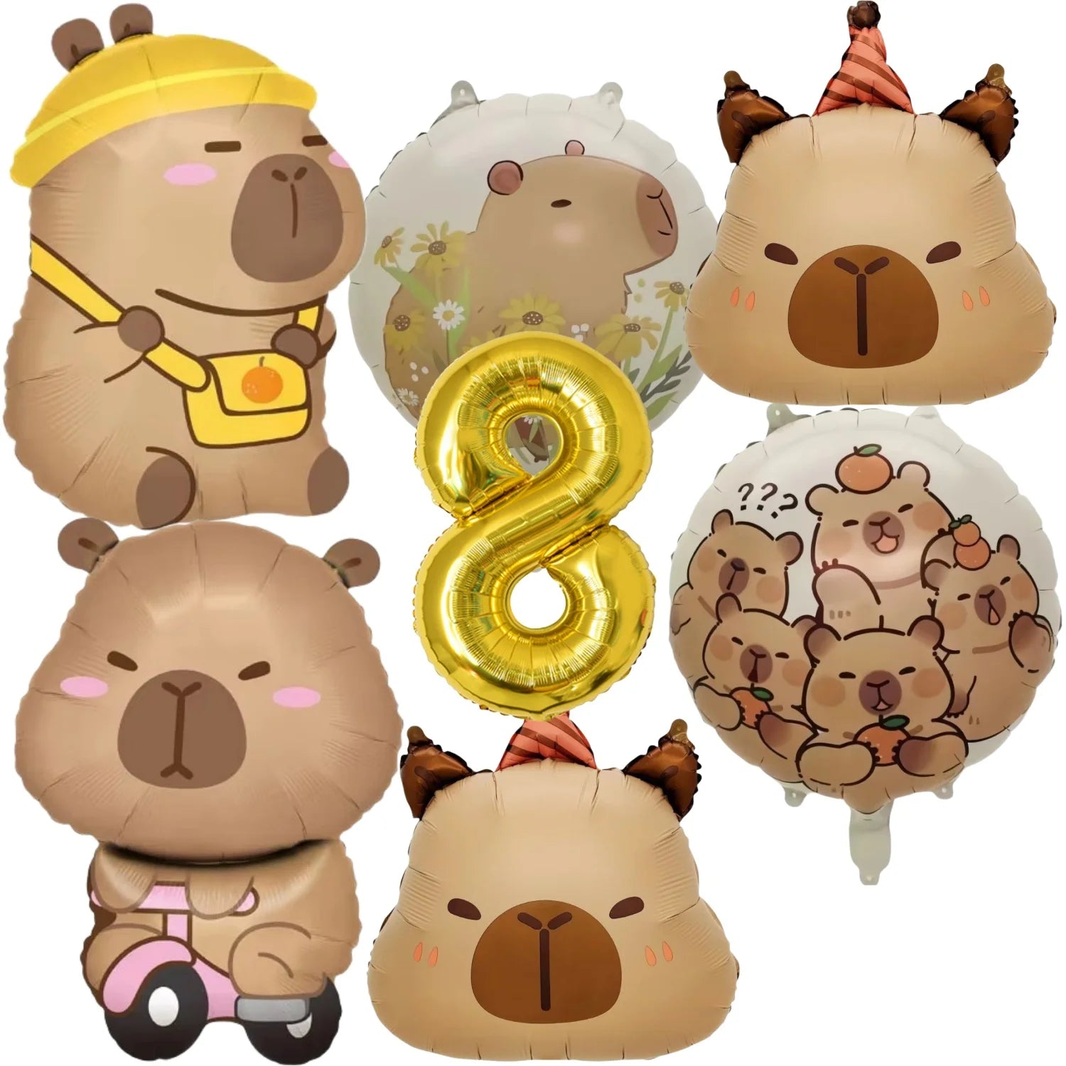 Birthday Decoration Capybara Birthday Invitation Card Cup Tablecloth Plate Napkin Poster Baby Shower Birthday Girl Party Favors
