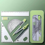 Student compass Protractor clear scale accurate mathematical geometry games school stationery 7 pieces per set
