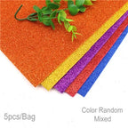 5Sheets 20*30cm Glitter Foam Paper Sparkles Paper for Children's Craft Activities DIY Cutters Handcraft Foam Paper Without Glue