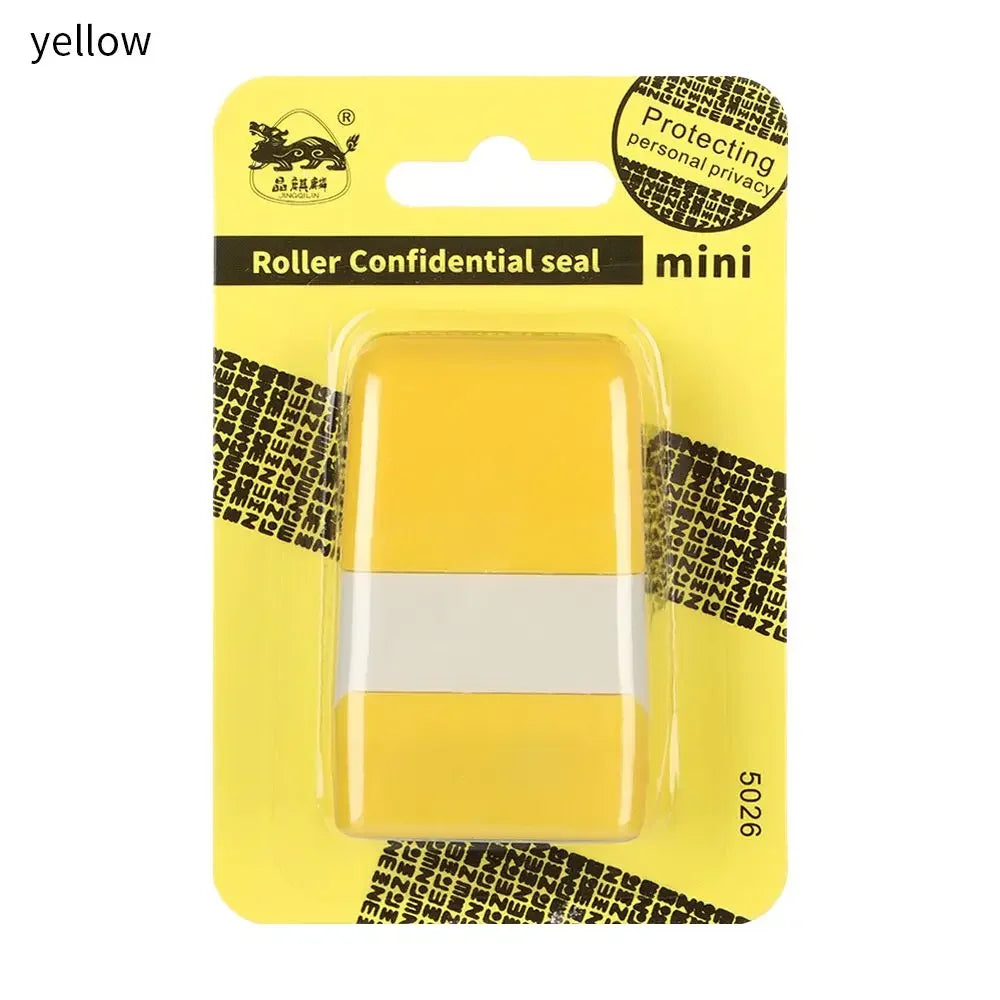 Portable Seal Applicator Confidential Stamp Identity Protection Roller Stamps Express Privacy Random Code Photosensitive Stamps