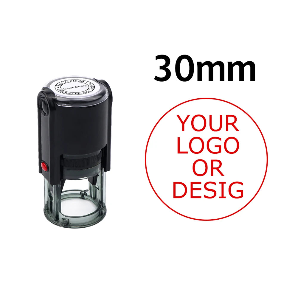Custom Self-Inking Stamp 25/30/40/50mm Round Logo Design P Personalized Press-type Inking Stamp for Wedding Invitation Envelope