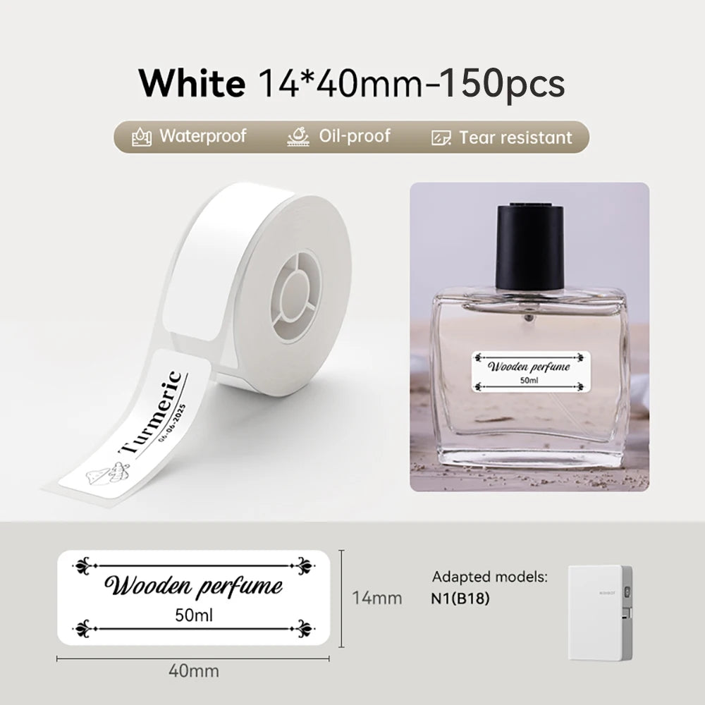 Niimbot N1/B18 Thermal Transfer Label Printer Label Maker with Black Ribbon Paper Tag Sticker for Home Office Jewelry Garden