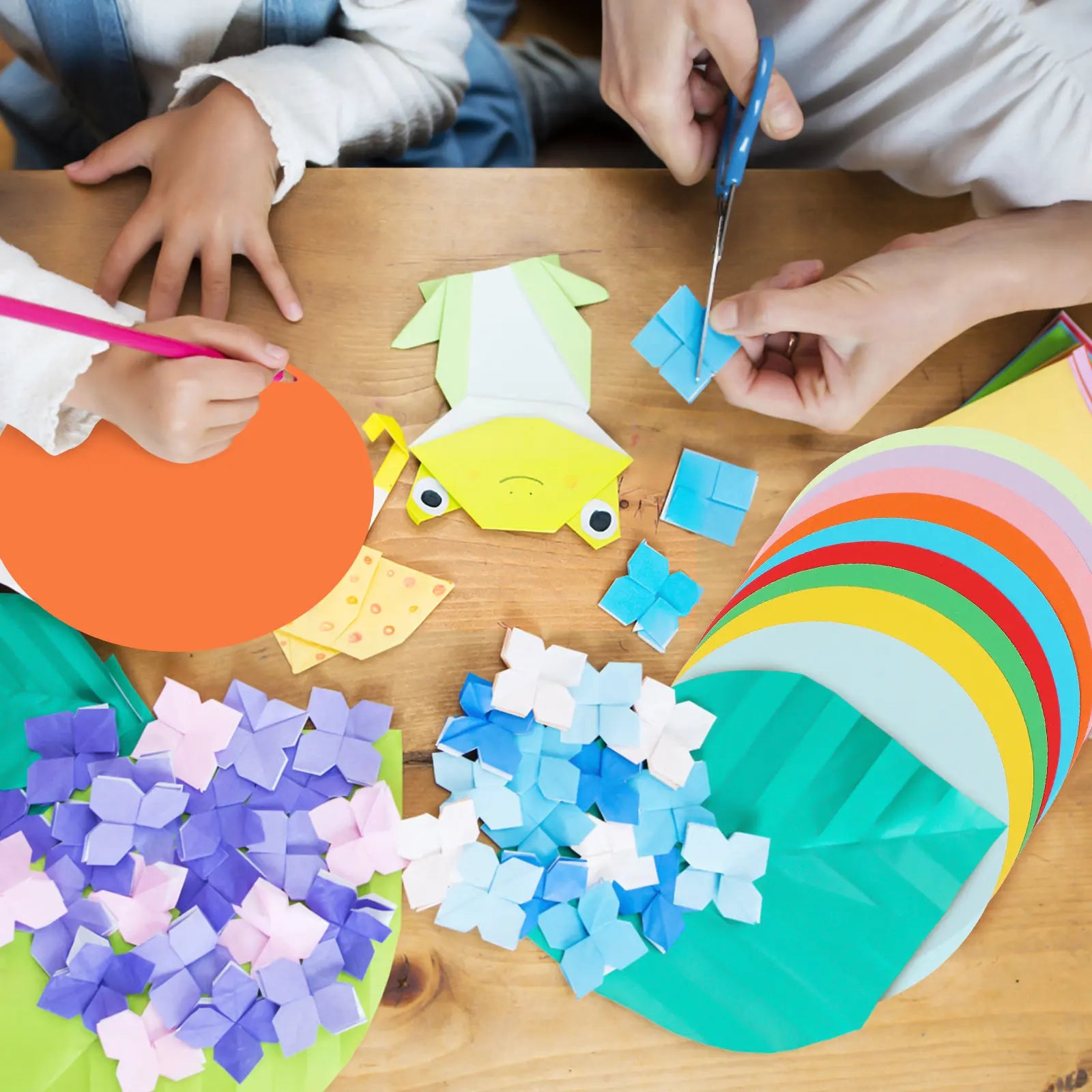 500Sheets Colored Origami Paper Round Circles Pastel Construction Paper for DIY Crafts Handicraft Cardboard Circle