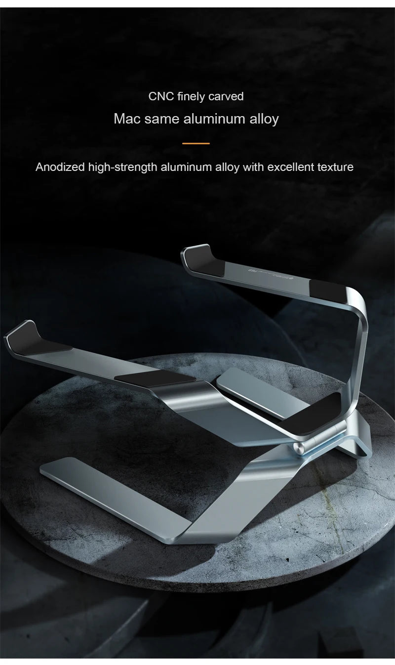 Laptop Stand Adjustable Aluminum Alloy Notebook Tablet Stand Up to 17.3 Inch Laptop Portable Fold Holder Cooling Bracket Support