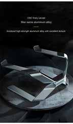 Laptop Stand Adjustable Aluminum Alloy Notebook Tablet Stand Up to 17.3 Inch Laptop Portable Fold Holder Cooling Bracket Support