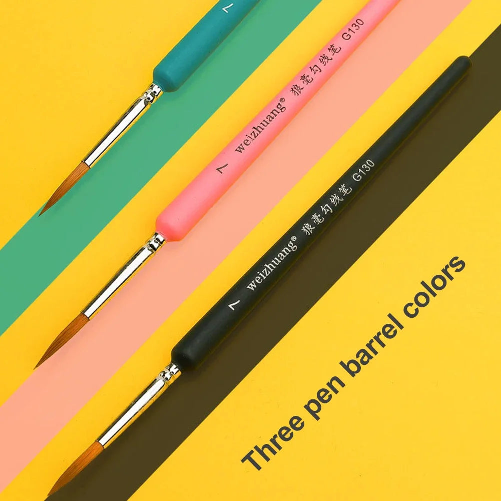 3/4Pcs Wolves Hair Brush Chinese Calligraphy Pen Hook Line Paint Brush Chinese Calligraphy Brush Art Oil Painting Drawing Brush