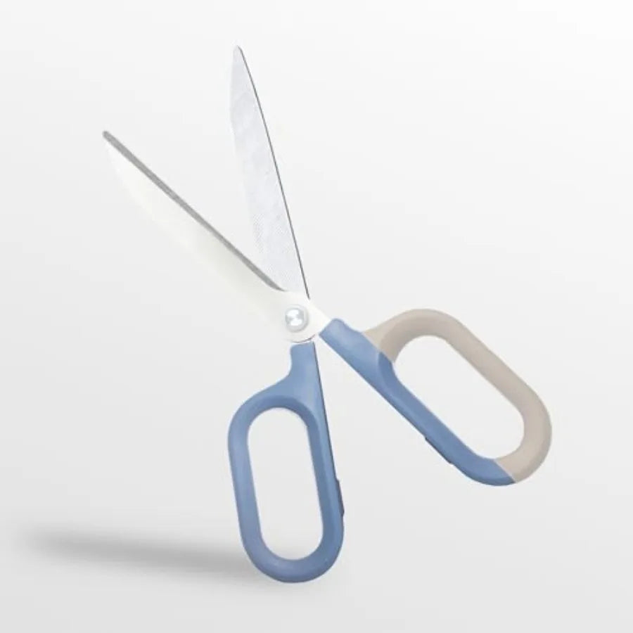 Blue Cute Office Scissors with Comfort-Grip Handles, Sharp Craft Scissors for DIY Art, Sewing, Fabric, Student, Teacher, and Ho