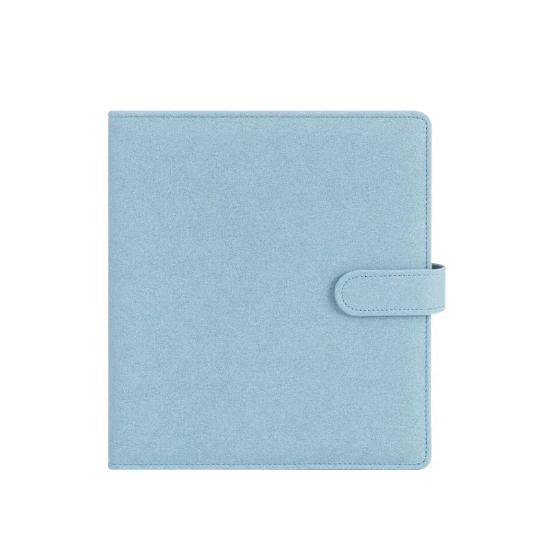 PLRBOK A5 D Shape 3 Ring Refillable Photo Album with Magnetic Buckle,Glitter PU Leather Binder Cover,10×15 15×21 1/2/4 Pockets
