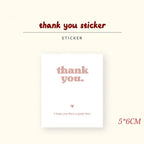 100Pcs Rectangular Thank You Stickers Decoration Label Sticker Gift Package Stickers Takeout Express Delivery Adhesive Stickers