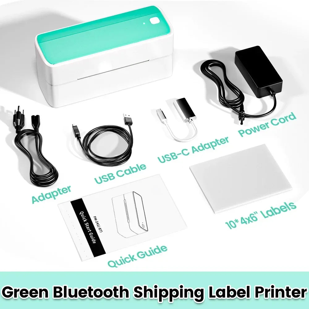 241 Bluetooth Thermal Label Printer Wireless Small Shipping Label Printer 4X6 Compatible with iPhone Android Mac Window