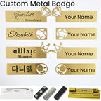 Customized Brooch Pin Personalize Engrave Your Text Logo Business ID Plate Copper Letterbox Mailbox Tag Name Badges