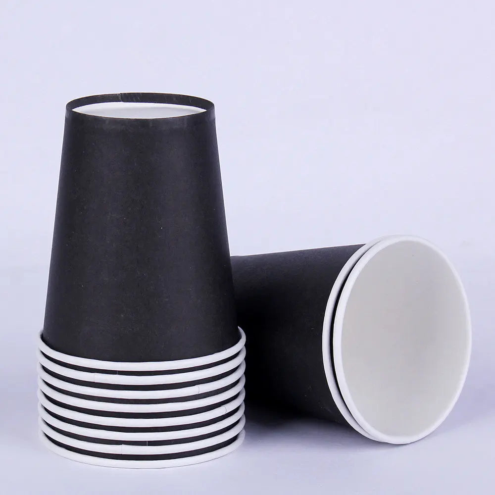 Solid Color Disposable Tableware Set Party Supplies Paper Plates Cups Wedding Birthday Party Decorations Adult Favor