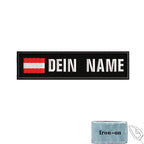 1PC 10cmX2.5cm Custom Name Flag Patch Stripes Badge Iron On Or Hook Loop Estonia Austria Bulgaria Hungary Romanian Ireland