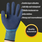 Waterproof Latex Gardening Gloves, Puncture Stab Resistant Wearproof Labor Protective Gloves for Planting Flower Work