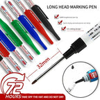 4/5Pcs 20+32mm Deep Hole Marker Pens Bathroom Waterproof Bathroom Woodworking Decoration Multi-purpose Long Head Oil Markers Pen
