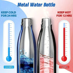 500/750ml Stainless Steel Thermos Cup Double-wall Thermal Insulation Vacuum Flasks Bottle Insulated Coffee Cup Outdoor