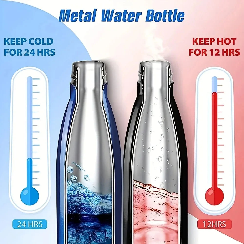 500/750ml Stainless Steel Thermos Cup Double-wall Thermal Insulation Vacuum Flasks Bottle Insulated Coffee Cup Outdoor