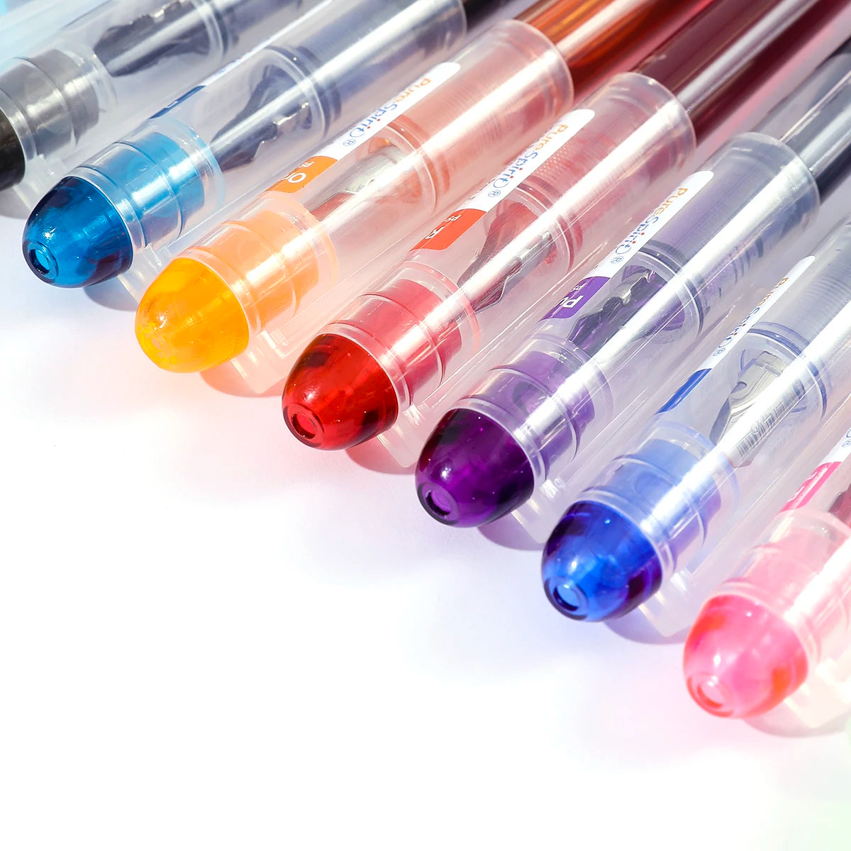 Large Capacity Disposable Fountain Pen Multi-Color Writing Ink Pens Quick-Drying Stationery F Nib Direct Liquid Pen Office Acce