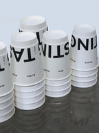 25 Sets Black Disposable Coffee Mug Double Layered Thickened Hot Drink Packaging Cup Cover and Leak Proof Fresh Milk Paper Cups