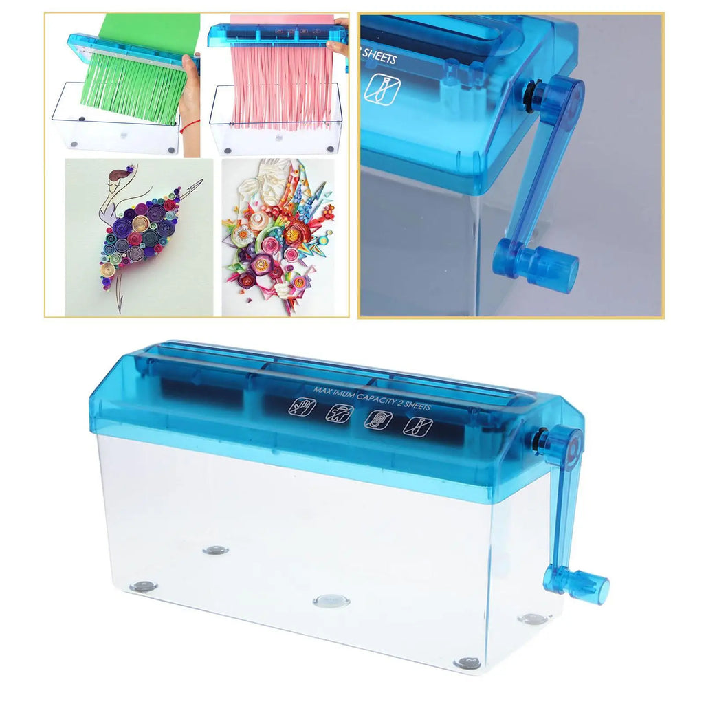 Hand Shredder A4 Size Practical Desktop Stationery Mini Hand Crank Shredder