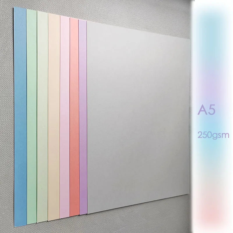 Rainbow 2 Sides Colored Cardstock DIY Blank Paper 250gsm for Postcards Crafts Origami Scrapbooking Party Decors Fun Cards Making