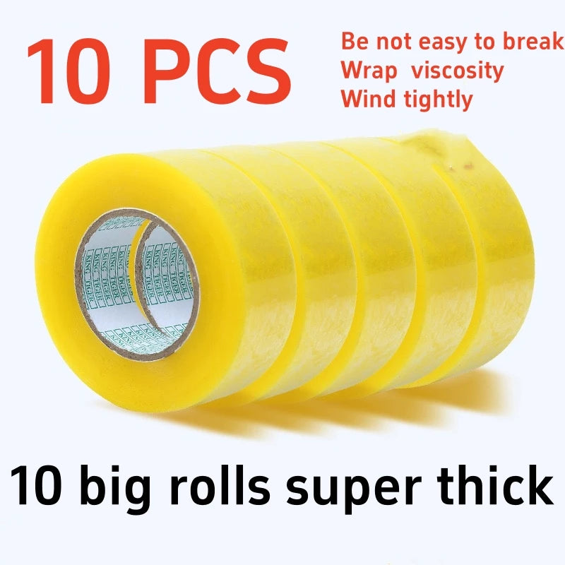 10/1 Pcs Yellow Carton Sealing Tape Packing Tape Moving Tape Shipping Packaging Tape Designed for Packing Shipping Mailing