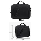 15.6 Inch 17 In Laptop Bag Business Portable Nylon Handbags Laptop Shoulder Briefcase Zipper Anti-theft Shoulder Simple Style