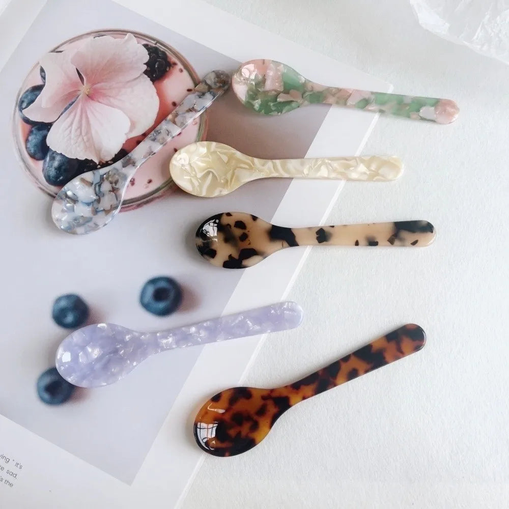 Kitchen Tableware Acetic Acid Dessert Spoon INS Colorful Ice Cream Spoon Lovely Decorative Teaspoon ornament