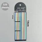 160 Sheets Transparent Sticky Notes Self-Adhesive Reading Annotation for Books Notepad Bookmarks  Memo Pad Index Tabs