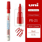 1pcs Japan UNI Paint Marker PX-21 Color Oil-based Permanent 0.8-1.2mm Tire Touch Up Painting Waterproof Graffiti Art Supplies