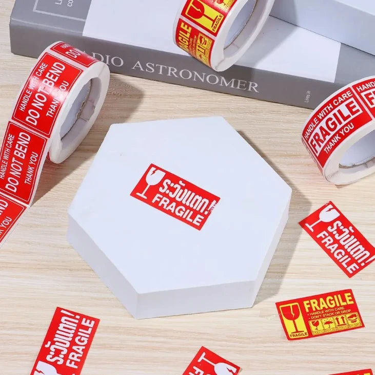 250Pcs/roll  Fragile Warning Sticker Care Shipping Special Tag Useful Shipping Express Label Handle With Care Keep