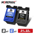 MorePage Replacement Ink Cartridge For HP21 22  HP 21XL For Deskjet F2180 F2200 F2280 F4180 F300 F380 D2300 Printer