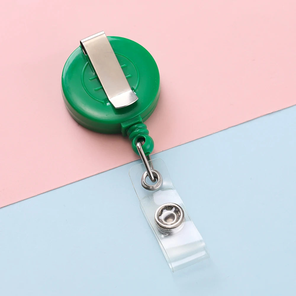 Retractable Steel Cord Pull Reel Keychains Spring Buckle Clasp Wire Rope Key Ring Recoil ID Card Holder Key Chain Multiple Tools