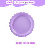 Light Purple Birthday Party Supplies Lavender Paper Cup Plate Napkin Tablecloth for Kids Birthday Wedding Baby Shower Decor