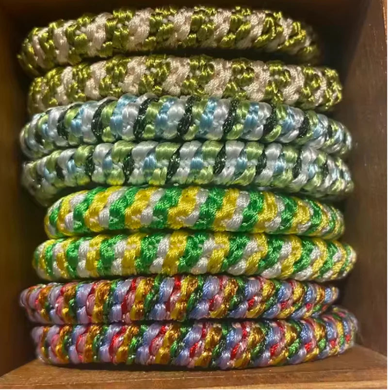 8pcs /lot women fashion colored hair rubber bands for Bracelet girls elastic hair tie knekki hair rope knekki haar elastiek