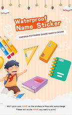 Custom Hebrew Waterproof Self-adhesive Baby Name Sticker Personalized Kids School Label Kindergarten Stationery Tag