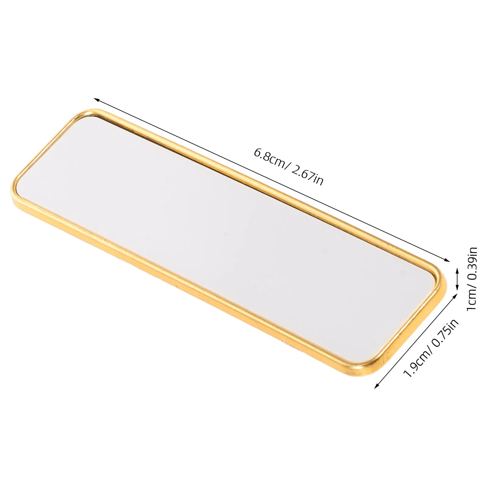 4Pcs Blank Name Badges Sublimation Ready Premium Alloy Metal Name Tags with Pin Back for Employee Identification Work Office DIY