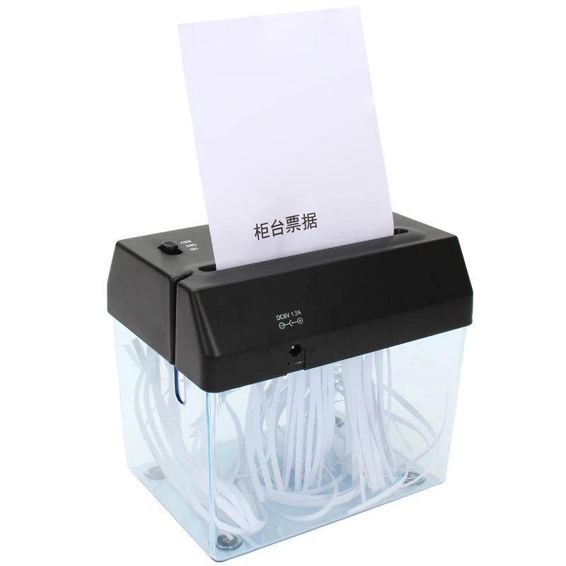 A6 Portable Mini Paper Shredder Electric USB Battery Operated Documents Paper Cutting Tool For Home Office