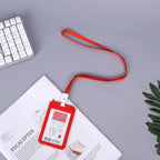 Lanyard Card Covers Women Men Work Permit Holder Credit Card Holder Neck Strap Students Kids Bus Cards Case ID Card Holder